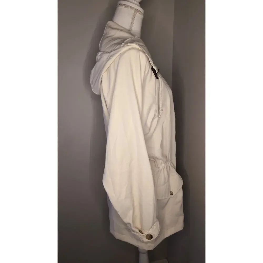 Ralph Lauren White Hooded Utility Jacket Small Anorak